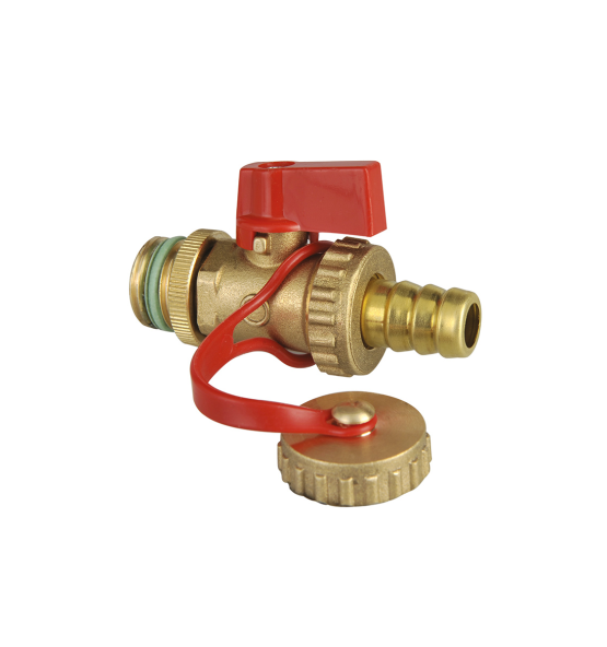Ball valve with spigot and union nut